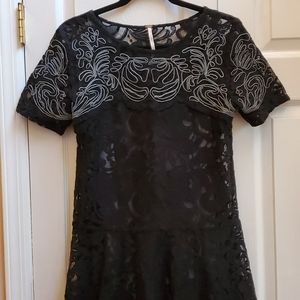 Free People 2 pieces Black lace dress